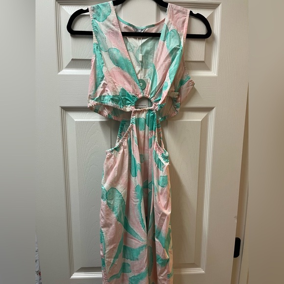 Rails Backless Pink and Green Dress - Picture 1 of 3
